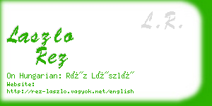 laszlo rez business card